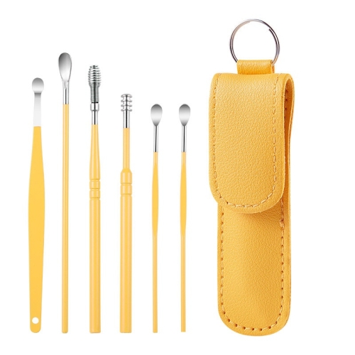5 Sets 6 In 1 Stainless Steel Spring Spiral Portable Ear Pick, Specification: Yellow
5 Sets 6 In 1 Stainless Steel Spring Spiral Portable Ear Pick, Specification: Yellow
