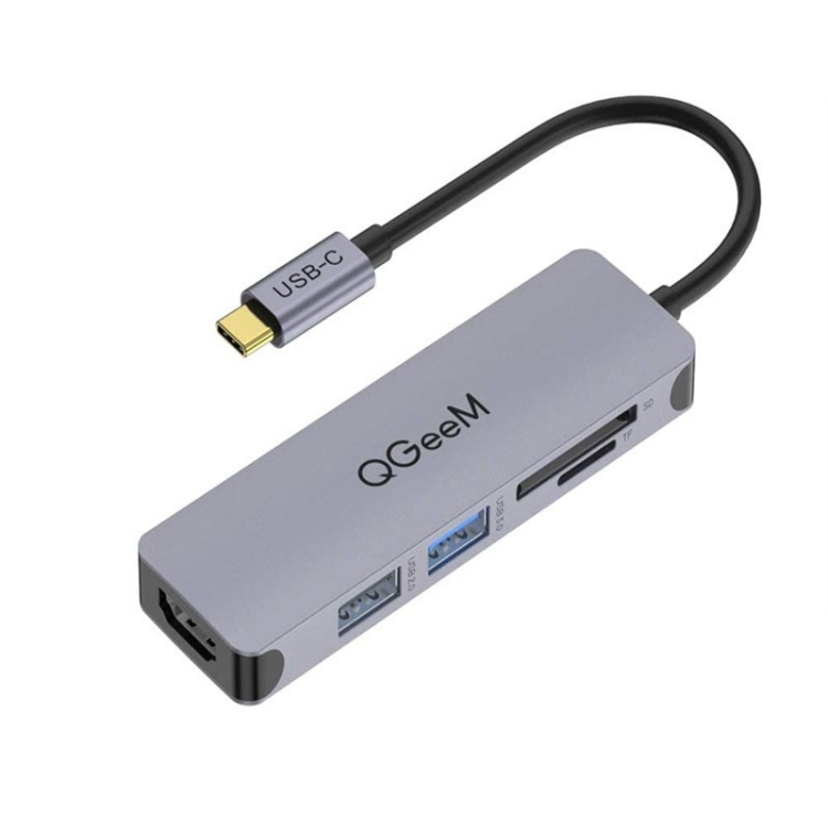 QGeeM QG-UH05-4 5 In 1 TYPE-C Extension HUB Adapter Compatible with SD/TF Reader(5-port)
QGeeM QG-UH05-4 5 In 1 TYPE-C Extension HUB Adapter Compatible with SD/TF Reader(5-port)