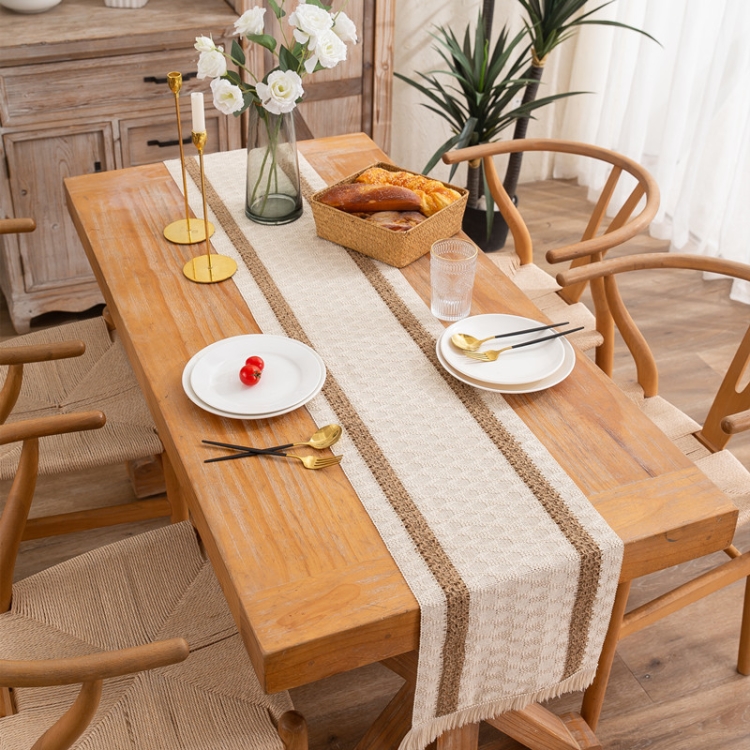 2 PCS Cotton and Linen Woven Colorblock Tassel Striped Rhombus Table Runner, Size: 30x160cm(2 Hemp)
2 PCS Cotton and Linen Woven Colorblock Tassel Striped Rhombus Table Runner, Size: 30x160cm(2 Hemp)