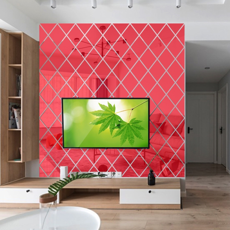 Rhombus Stitching Background Acrylic Mirror Decorative Stickers, Specification: Red Large
Rhombus Stitching Background Acrylic Mirror Decorative Stickers, Specification: Red Large