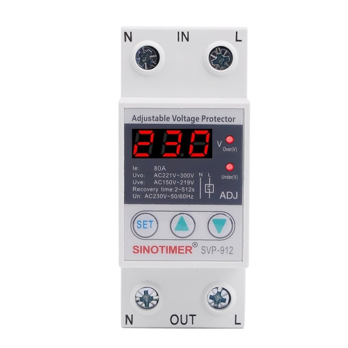SINOTIMER SVP-912 Adjustable Self-resetting Intelligent Under-voltage Protector, Current: 80A
SINOTIMER SVP-912 Adjustable Self-resetting Intelligent Under-voltage Protector, Current: 80A