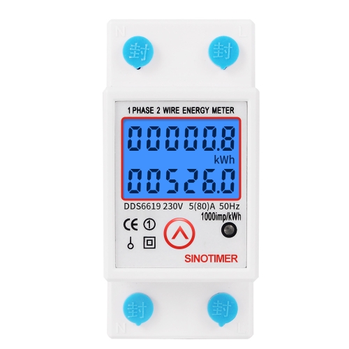 SINOTIMER DDS6619-526L-2 Can Reset Zero Backlight Display Single-phase Rail Electric Energy Meter
SINOTIMER DDS6619-526L-2 Can Reset Zero Backlight Display Single-phase Rail Electric Energy Meter