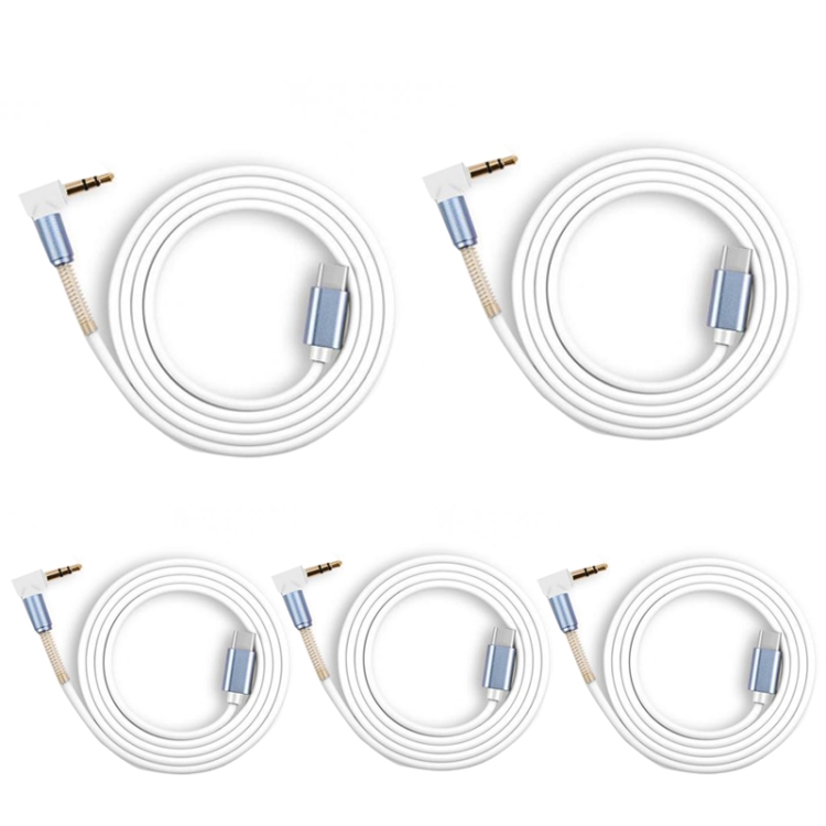 5 PCS Type-c/USB-c To 3.5mm Male Elbow Spring Audio Adapter Cable, Cable Length: 1m(White)
5 PCS Type-c/USB-c To 3.5mm Male Elbow Spring Audio Adapter Cable, Cable Length: 1m(White)