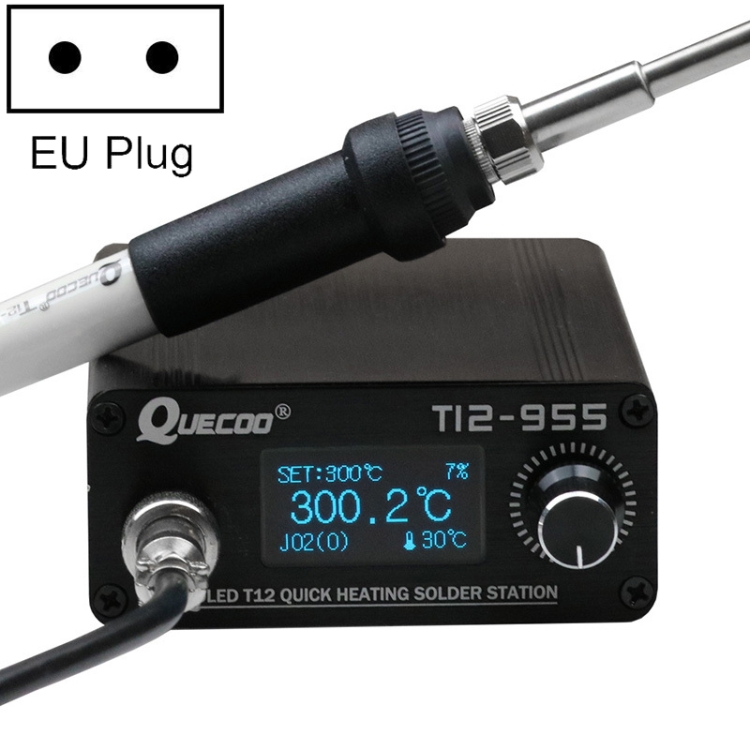 QUECOO 1.3-inch Screen Constant Temperature Soldering Iron, Set: EU Plug (955+907)
QUECOO 1.3-inch Screen Constant Temperature Soldering Iron, Set: EU Plug (955+907)
