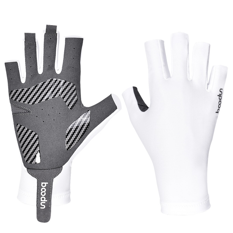 BOONUN P101251 Summer Outdoor Half Finger Silicone Non-Slip Fishing Gloves, Size: L(White) 
BOONUN P101251 Summer Outdoor Half Finger Silicone Non-Slip Fishing Gloves, Size: L(White)