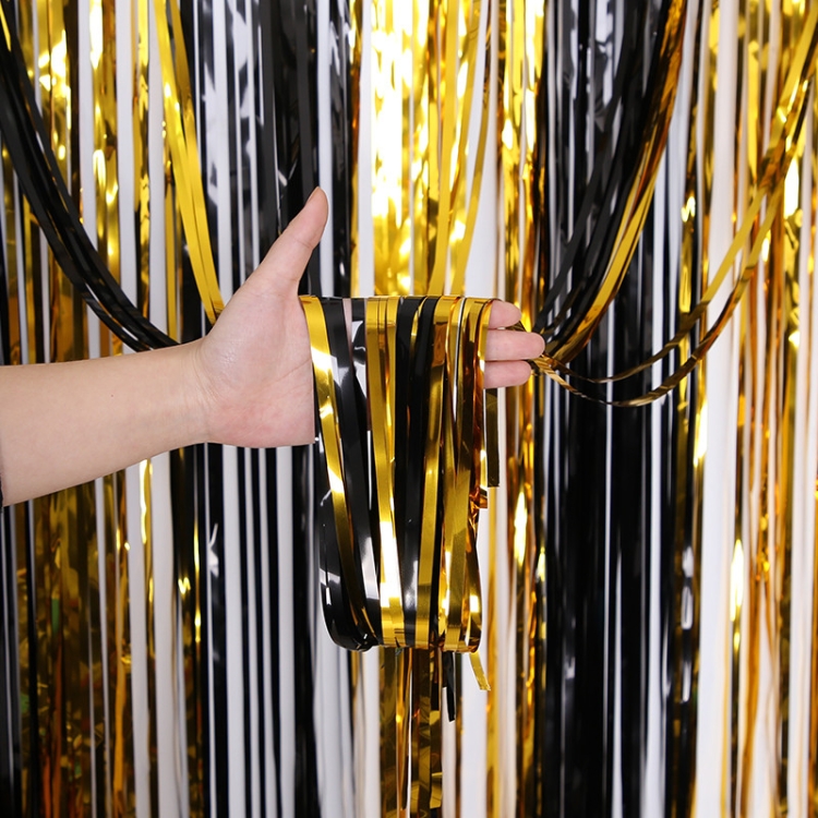 2 PCS Black And Gold Rain Curtain Festival Party Decoration Props, Size: 1x2.5M
2 PCS Black And Gold Rain Curtain Festival Party Decoration Props, Size: 1x2.5M
