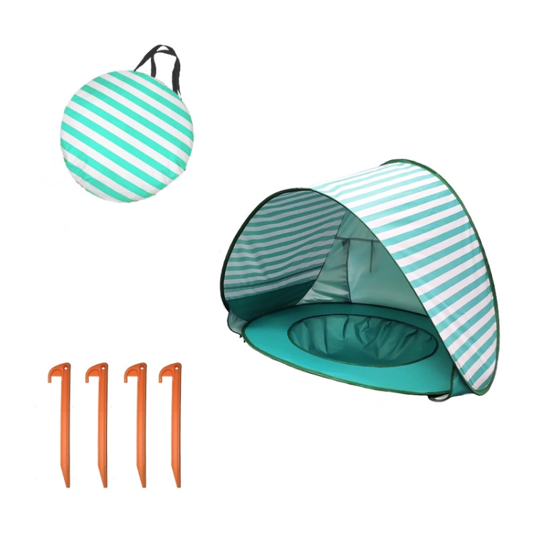 Baby Beach Tent With Pool Portable Foldable Sunshelter, Color: Lake Green Stripe
Baby Beach Tent With Pool Portable Foldable Sunshelter, Color: Lake Green Stripe