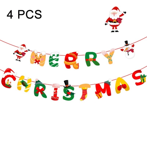 4 PCS Christmas Paper Cartoon Pulling Flag Holiday Party Decorations, Model: HL-SDLQ21-024
4 PCS Christmas Paper Cartoon Pulling Flag Holiday Party Decorations, Model: HL-SDLQ21-024