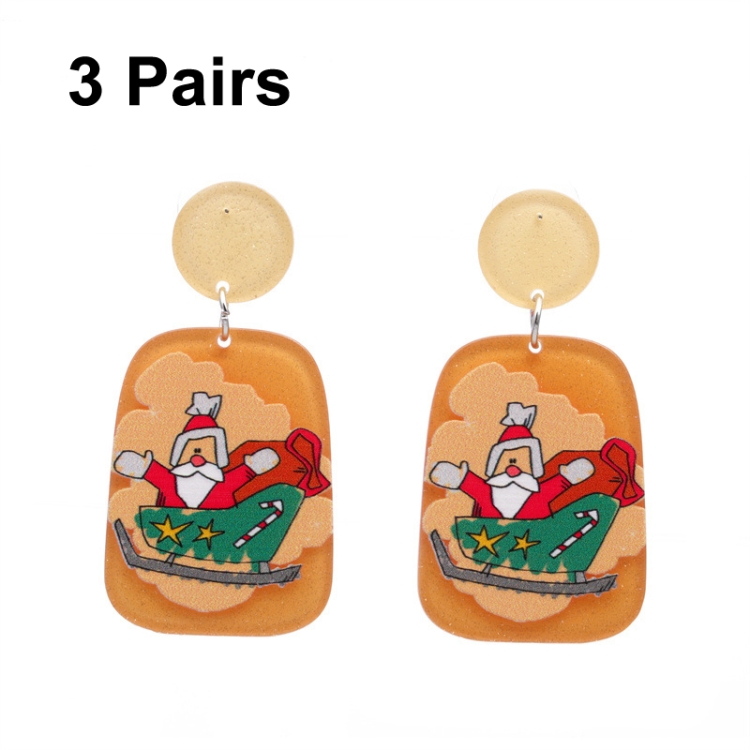 3 Pairs Christmas Acrylic Earrings Relief Printing Holiday Personality Earrings(E000143)
3 Pairs Christmas Acrylic Earrings Relief Printing Holiday Personality Earrings(E000143)