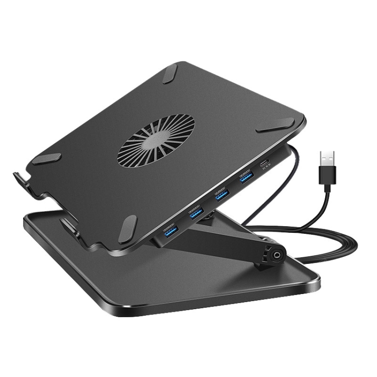 Foldable Laptop Cooling Stand, Spec: Fan Model+USB-A Port 
Foldable Laptop Cooling Stand, Spec: Fan Model+USB-A Port