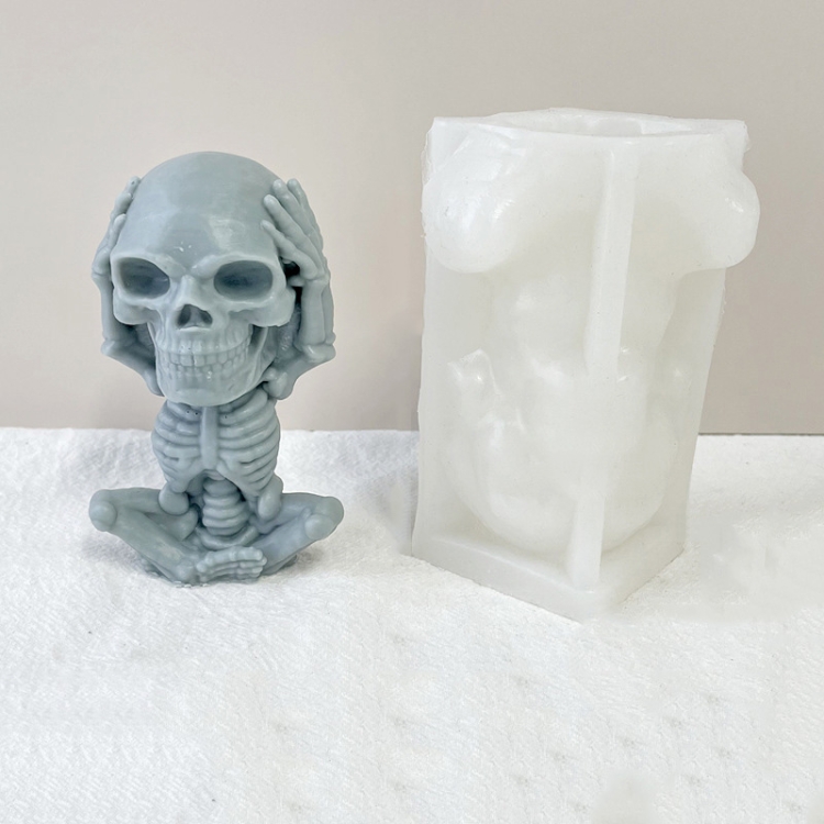 3 PCS Skull Candle Silicone Mould Aromatherapy Ornament Mould(Skeleton Covering Ears)
3 PCS Skull Candle Silicone Mould Aromatherapy Ornament Mould(Skeleton Covering Ears)