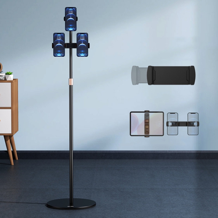 SSKY B08 Floor Lift Mobile Phone Live Metal Bracket, Spec: Three-cam