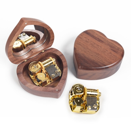 Wooden Heart Shape With Mirror Music Box Ornaments, Color: Walnut-Gold-plated Movement
Wooden Heart Shape With Mirror Music Box Ornaments, Color: Walnut-Gold-plated Movement