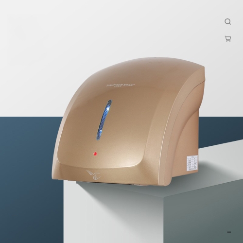 

Interhasa 220V 1800W Hot and Cold Switching Electric Hand Dryer,Model: A1002 Gold,CN Plug