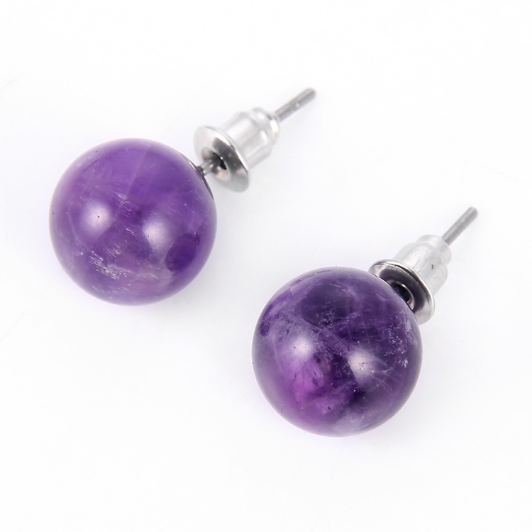 5 Pairs DIY Simple Round Natural Agate Stone Women All-match Stud Earrings(Amethyst Stone )
5 Pairs DIY Simple Round Natural Agate Stone Women All-match Stud Earrings(Amethyst Stone )