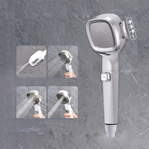 Pressurized Shower Head Four-speed Handheld Shower Set,Style: Electroplating White
Pressurized Shower Head Four-speed Handheld Shower Set,Style: Electroplating White