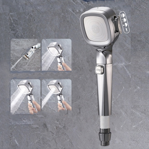 Pressurized Shower Head Four-speed Handheld Shower Set,Style: Electroplated Silver Filter Type
Pressurized Shower Head Four-speed Handheld Shower Set,Style: Electroplated Silver Filter Type