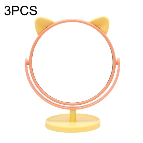 3PCS A9-1-5 HD Desktop Makeup Mirror Student Dormitory Portable Mirror, Style: Cat Ear (Orange)
3PCS A9-1-5 HD Desktop Makeup Mirror Student Dormitory Portable Mirror, Style: Cat Ear (Orange)