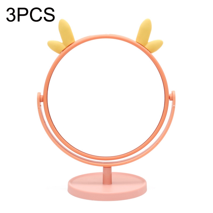 3PCS A9-1-5 HD Desktop Makeup Mirror Student Dormitory Portable Mirror, Style: Deer Ear (Pink)
3PCS A9-1-5 HD Desktop Makeup Mirror Student Dormitory Portable Mirror, Style: Deer Ear (Pink)