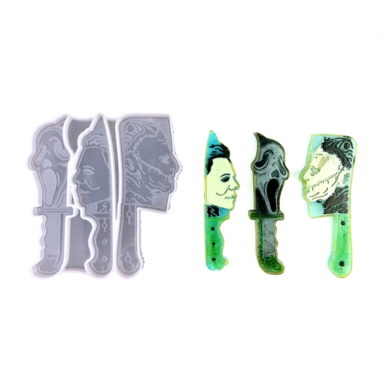 2 PCS DIY Ghostface Dagger Halloween Crystal Drop Mold, Style: 5601(Transparent)
2 PCS DIY Ghostface Dagger Halloween Crystal Drop Mold, Style: 5601(Transparent)
