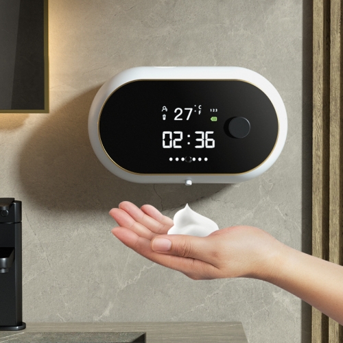 W2 Wall-mounted USB Charging Automatic Foam Soap Dispenser With Time Temperature Display(White)
W2 Wall-mounted USB Charging Automatic Foam Soap Dispenser With Time Temperature Display(White)