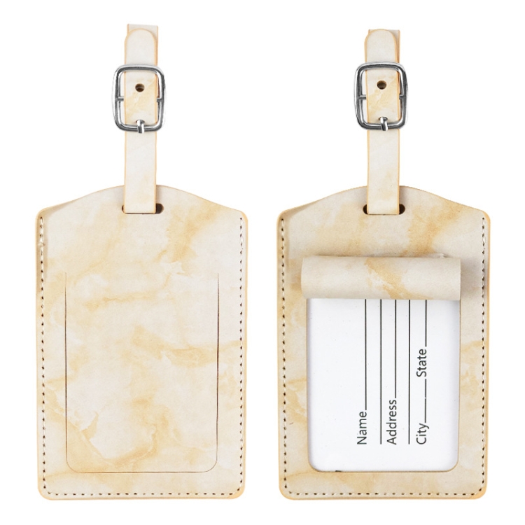 2 PCS Marbled PU Leather Luggage Tag Oil Edge Sewing With Metal Hardware Buckle(Yellow)
2 PCS Marbled PU Leather Luggage Tag Oil Edge Sewing With Metal Hardware Buckle(Yellow)