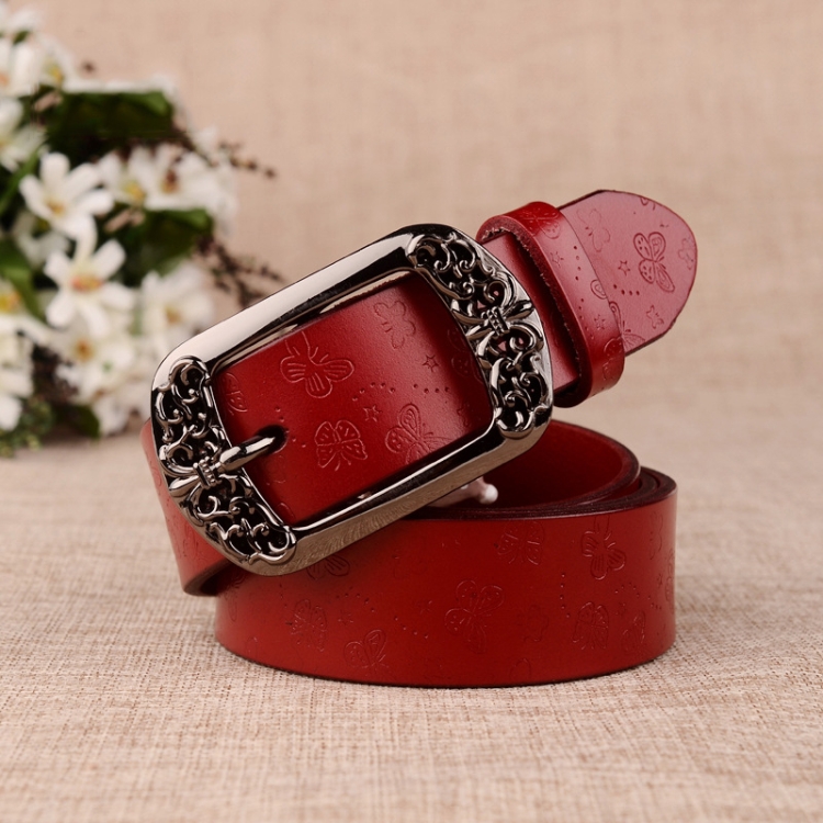 ZK--067 Retro Engraved Buckle Butterfly Print Pin Buckle Leather Belt, Length: 105cm(Red)
ZK--067 Retro Engraved Buckle Butterfly Print Pin Buckle Leather Belt, Length: 105cm(Red)