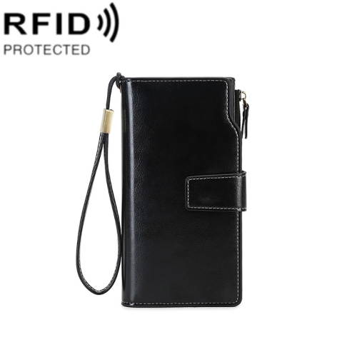 1669 RFID Anti-magnetic Anti-theft Retro Long Wallet Card Holder Document Bag(Midnight Black)
1669 RFID Anti-magnetic Anti-theft Retro Long Wallet Card Holder Document Bag(Midnight Black)