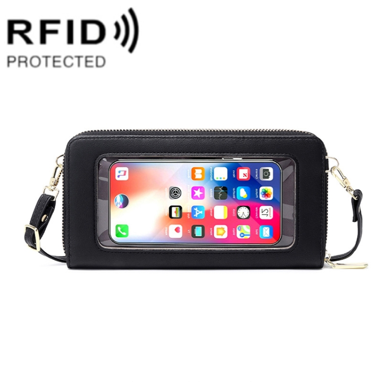 1665 RFID Anti-magnetic Anti-theft Touch Screen Cross-Body Phone Bag Card Holder(Black)
1665 RFID Anti-magnetic Anti-theft Touch Screen Cross-Body Phone Bag Card Holder(Black)
