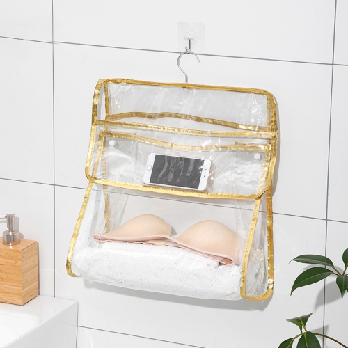 Home Wall Mounted Transparent Underwear Storage Bag, Color: Golden Edge (Large)
Home Wall Mounted Transparent Underwear Storage Bag, Color: Golden Edge (Large)