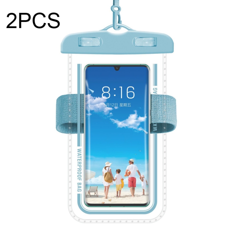 2 PCS Armband Style Transparent Waterproof Cell Phone Case Swimming Cell Phone Bag(Gray Blue)
2 PCS Armband Style Transparent Waterproof Cell Phone Case Swimming Cell Phone Bag(Gray Blue)