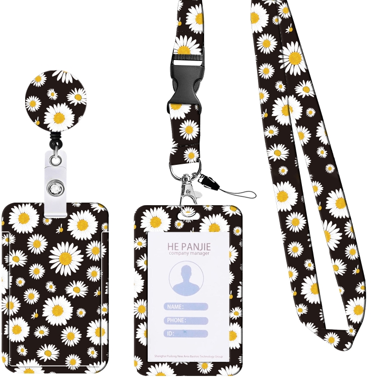 Floral Adjustable Retractable Card Holder Name Badge Work Bank Credit Card Sleeve(Black and White)
Floral Adjustable Retractable Card Holder Name Badge Work Bank Credit Card Sleeve(Black and White)