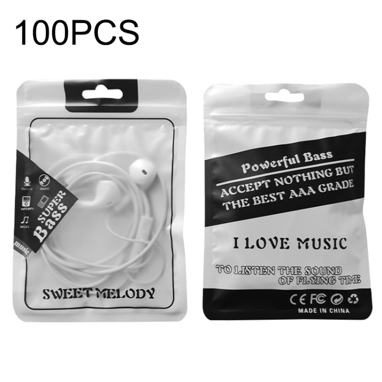 100PCS Headphone Data Cable Self-sealing Packaging Bag Pearl Zipper Bag(Black)
100PCS Headphone Data Cable Self-sealing Packaging Bag Pearl Zipper Bag(Black)