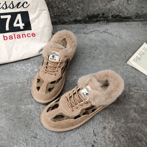 C18 Autumn and Winter Round Toe Leopard Print Fleece Warm Snow Boots, Size: 36(Beige)
C18 Autumn and Winter Round Toe Leopard Print Fleece Warm Snow Boots, Size: 36(Beige)