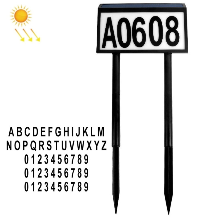 Solar LED Light Control Waterproof Plug Door Light, Style: 26 Letters + 3 Sets Numbers
Solar LED Light Control Waterproof Plug Door Light, Style: 26 Letters + 3 Sets Numbers