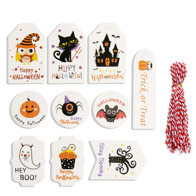 2 Sets Halloween Hangtag Gift Bag Candy Box Decorative Hangtag,Spec: 50 Hangtags+50pcs Cotton Rope
2 Sets Halloween Hangtag Gift Bag Candy Box Decorative Hangtag,Spec: 50 Hangtags+50pcs Cotton Rope