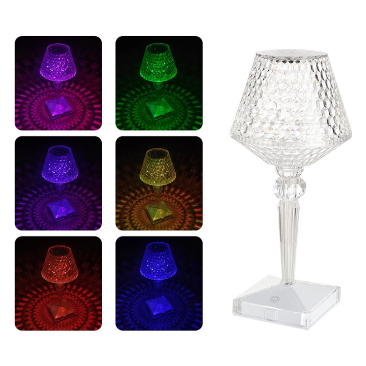 Bedside Crystal Table Lamp LED Wine Glass Night Light, Specification: Remote Control RGB16 Colors
Bedside Crystal Table Lamp LED Wine Glass Night Light, Specification: Remote Control RGB16 Colors