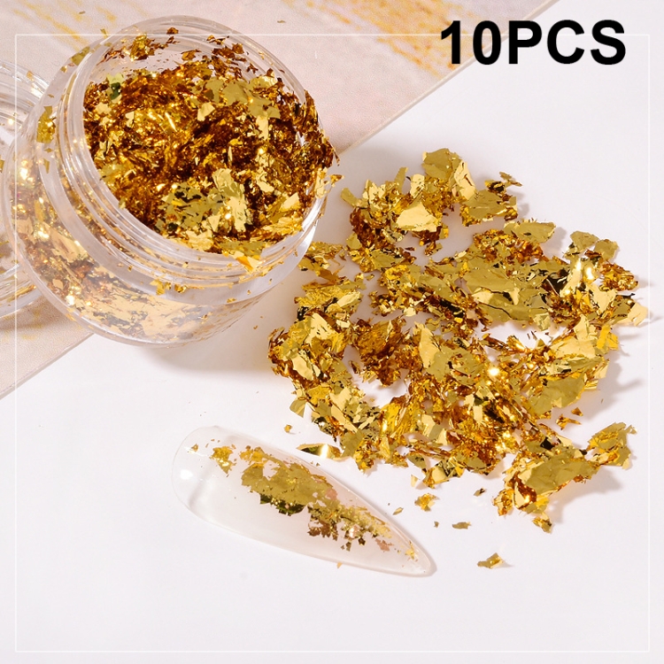 10 PCS K Gold Tin Foil Nail Decoration Nail Polish Adhesive Sticker(01 Gold)
10 PCS K Gold Tin Foil Nail Decoration Nail Polish Adhesive Sticker(01 Gold)