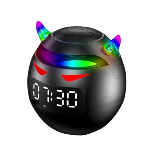 Small Demon Wireless Bluetooth Speaker Flash Card Dazzle Light Stereo Alarm Clock, Style:, Color: Flagship Version (Black)
Small Demon Wireless Bluetooth Speaker Flash Card Dazzle Light Stereo Alarm Clock, Style:, Color: Flagship Version (Black)