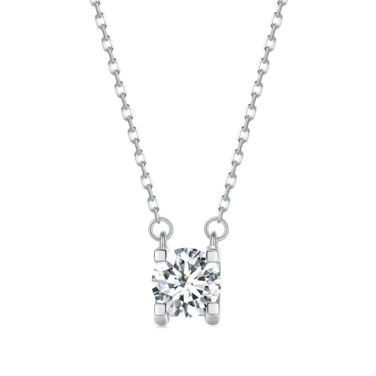 MSN005 Sterling Silver S925 Sparkling Moissanite Pendant White Gold Plated Necklace
MSN005 Sterling Silver S925 Sparkling Moissanite Pendant White Gold Plated Necklace