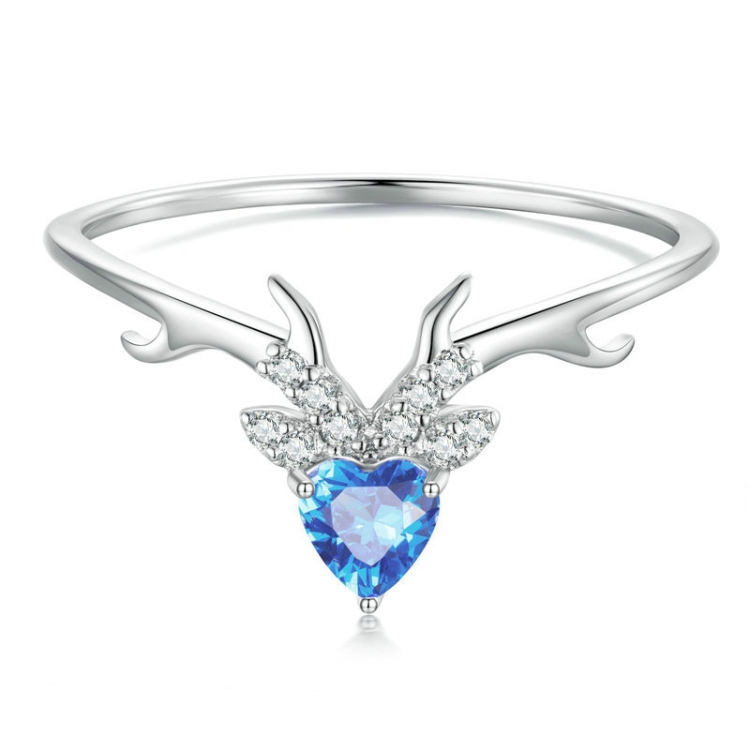 BSR338 Sterling Silver S925 White Gold Plated Blue Heart Deer Zirconia Ring(No.7)
BSR338 Sterling Silver S925 White Gold Plated Blue Heart Deer Zirconia Ring(No.7)