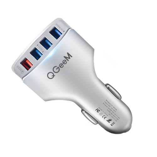 QGeeM QG-CH11 4-Ports USB 3A Portable Universal Intelligent Protection Car Charger(White)
QGeeM QG-CH11 4-Ports USB 3A Portable Universal Intelligent Protection Car Charger(White)