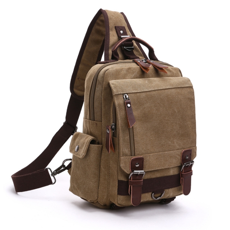 Outdoor Travel Messenger Canvas Chest Bag, Color: Khaki
Outdoor Travel Messenger Canvas Chest Bag, Color: Khaki