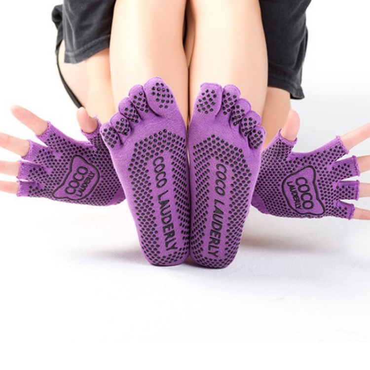 Non-slip Open Finger Yoga Sports Gloves+Five Finger Yoga Socks Set, Size: One Size(Purple)
Non-slip Open Finger Yoga Sports Gloves+Five Finger Yoga Socks Set, Size: One Size(Purple)