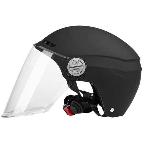 BYB BY-530 Electric Car Motorcycle Summer Adult Breathable Helmet, Style: Transparent Long Lens (Black)
BYB BY-530 Electric Car Motorcycle Summer Adult Breathable Helmet, Style: Transparent Long Lens (Black)