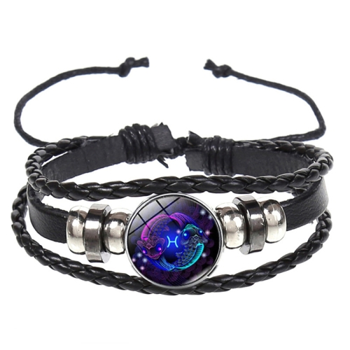 10pcs Twelve Constellation Luminous Bracelet Retro Leather Rope Woven Bracelet, Style: Pisces
10pcs Twelve Constellation Luminous Bracelet Retro Leather Rope Woven Bracelet, Style: Pisces