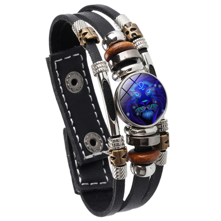 Twelve Constellations Night Light Leather Rope Bracelet Woven Beads Bracelet, Style: Leo
Twelve Constellations Night Light Leather Rope Bracelet Woven Beads Bracelet, Style: Leo