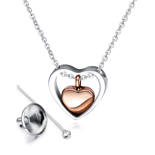 1516 Heart-shaped Titanium Steel Necklace Personalized Design Can Open, Style: Necklace+Funnel Tool
1516 Heart-shaped Titanium Steel Necklace Personalized Design Can Open, Style: Necklace+Funnel Tool