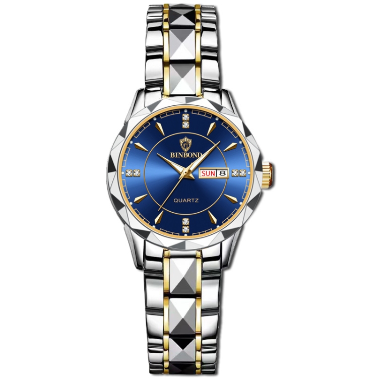 BINBOND B5552 Luminous Multifunctional Business Calendar Quartz Watch(Female-Inter-gold-Blue)
BINBOND B5552 Luminous Multifunctional Business Calendar Quartz Watch(Female-Inter-gold-Blue)