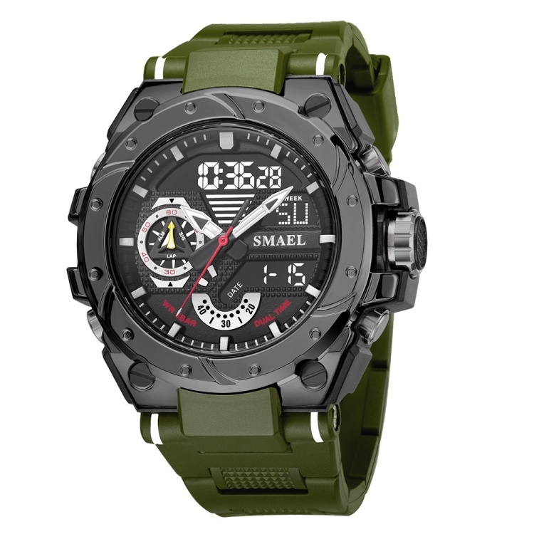 SMAEL 8060 Waterproof Sports Alloy Men Watch Luminous Display HD Mirror Watch(Army Green)
SMAEL 8060 Waterproof Sports Alloy Men Watch Luminous Display HD Mirror Watch(Army Green)